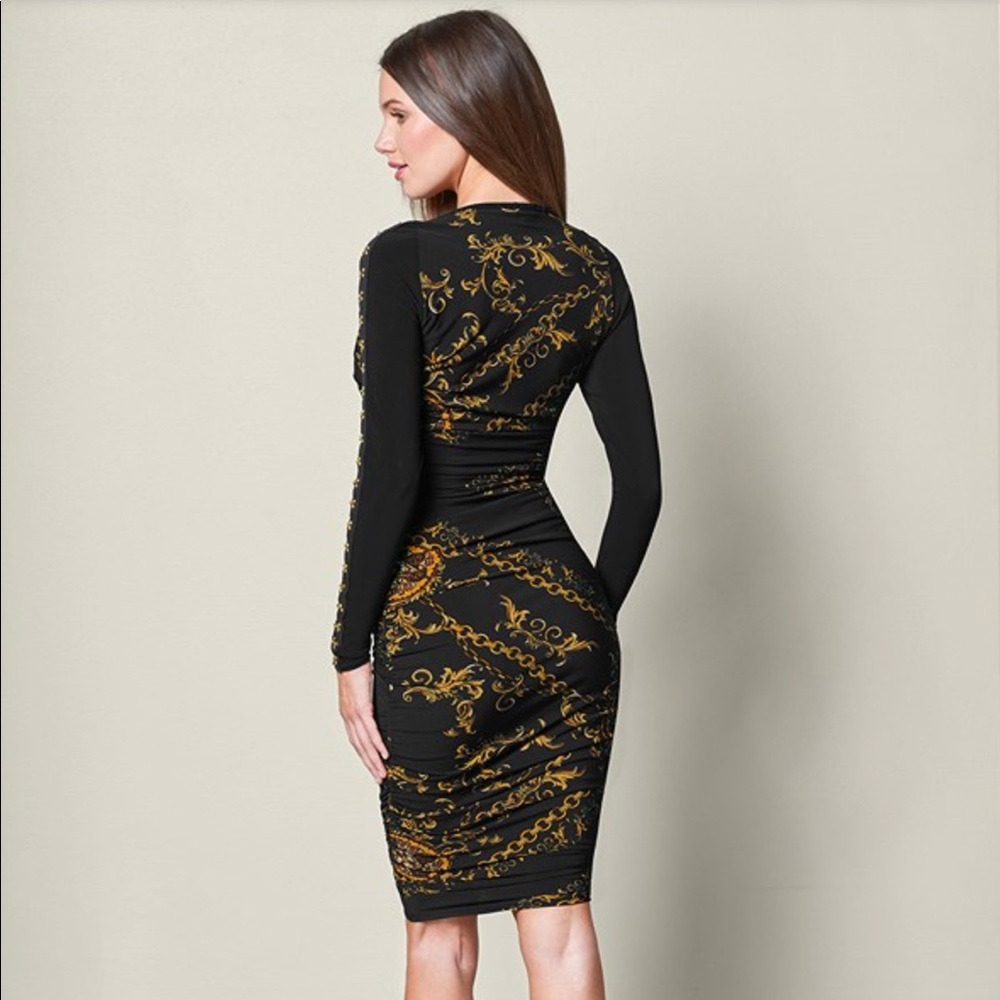 Venus Printed Bodycon Dress - BRAND NEW